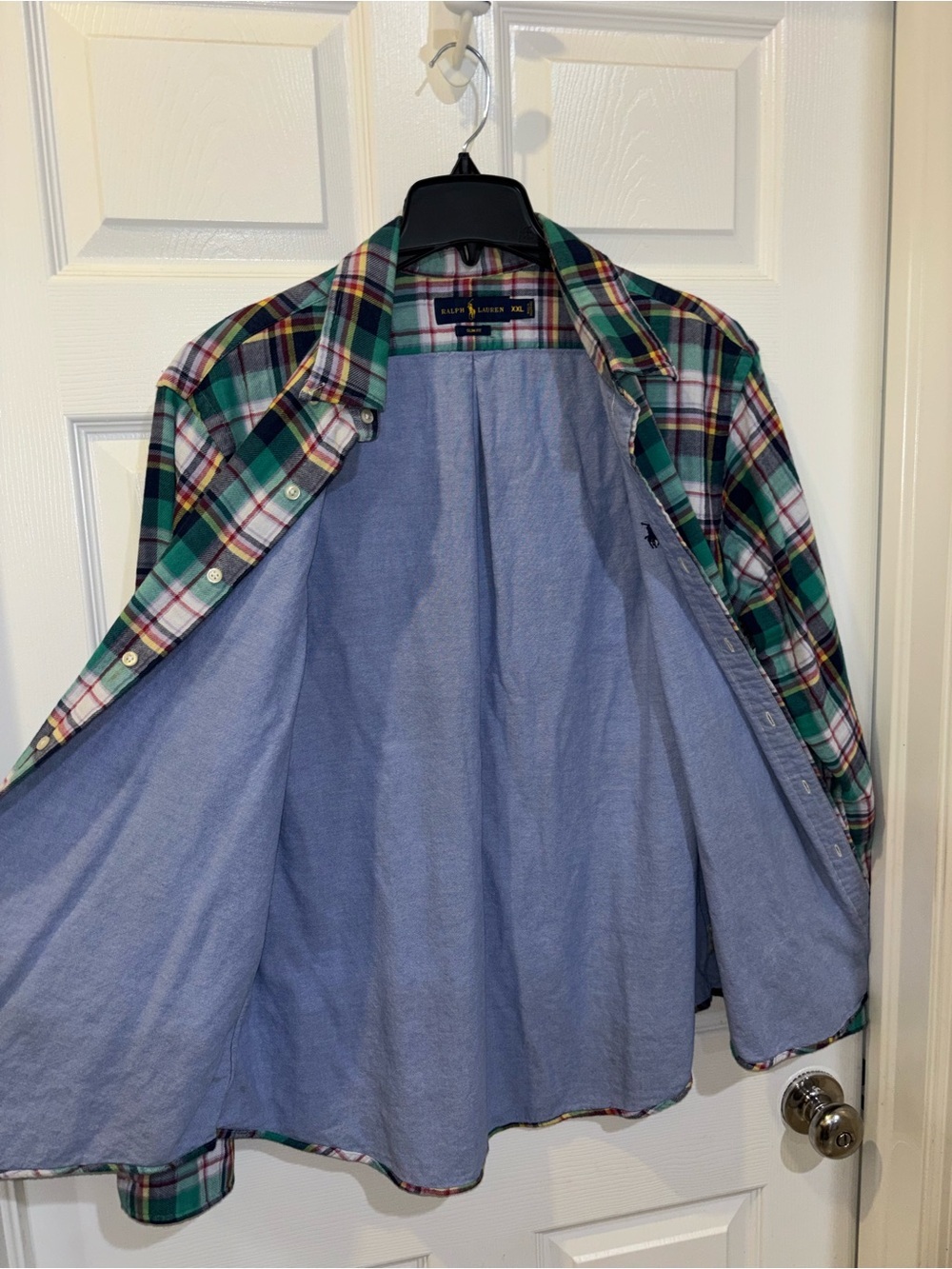 Polo Ralph Lauren plaid flannel button-down shirt SZ XXL - Picture 7 of 13
